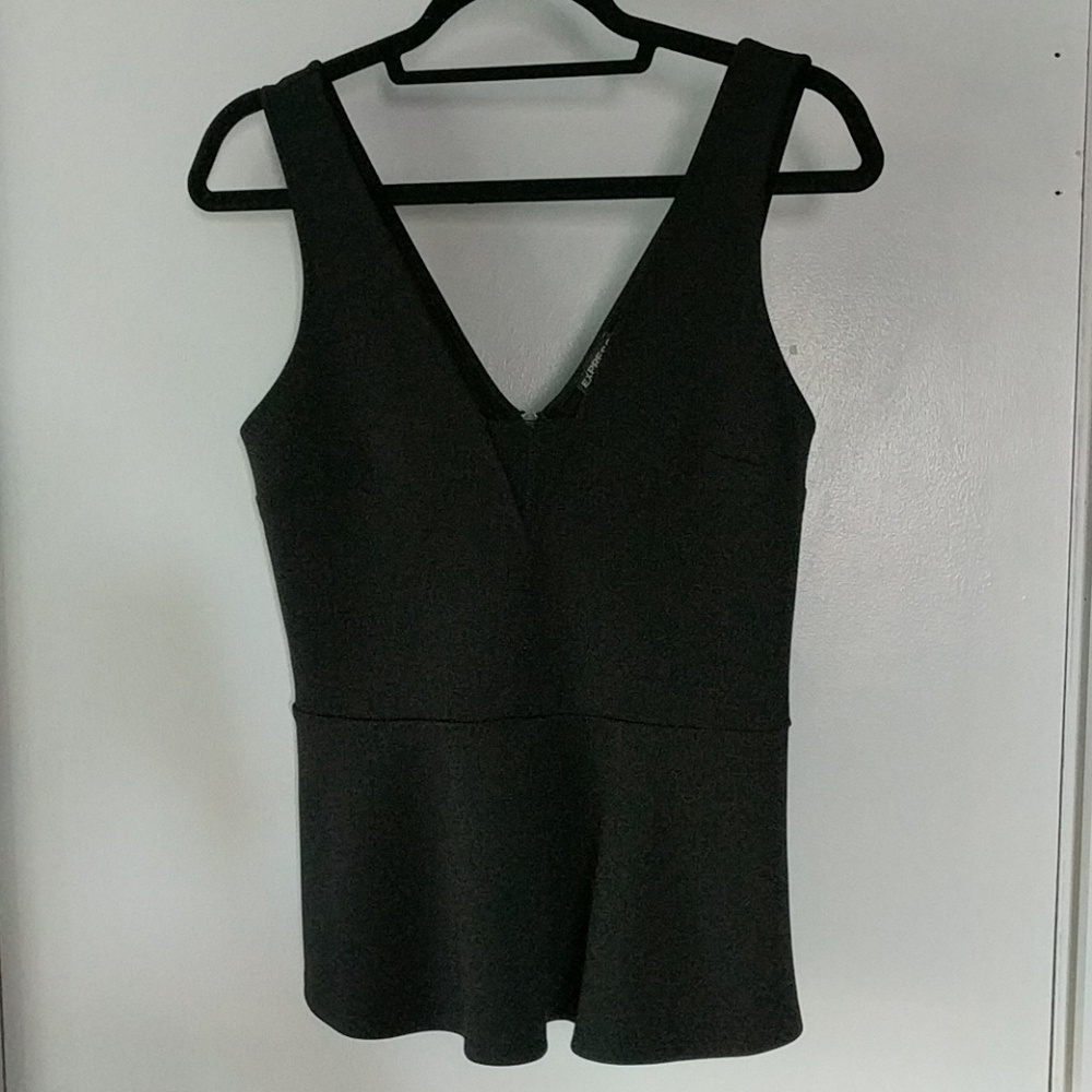 Black Express Peplum Top - M